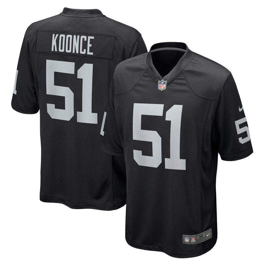 Men Oakland Raiders #51 Malcolm Koonce Nike Black Game NFL Jersey